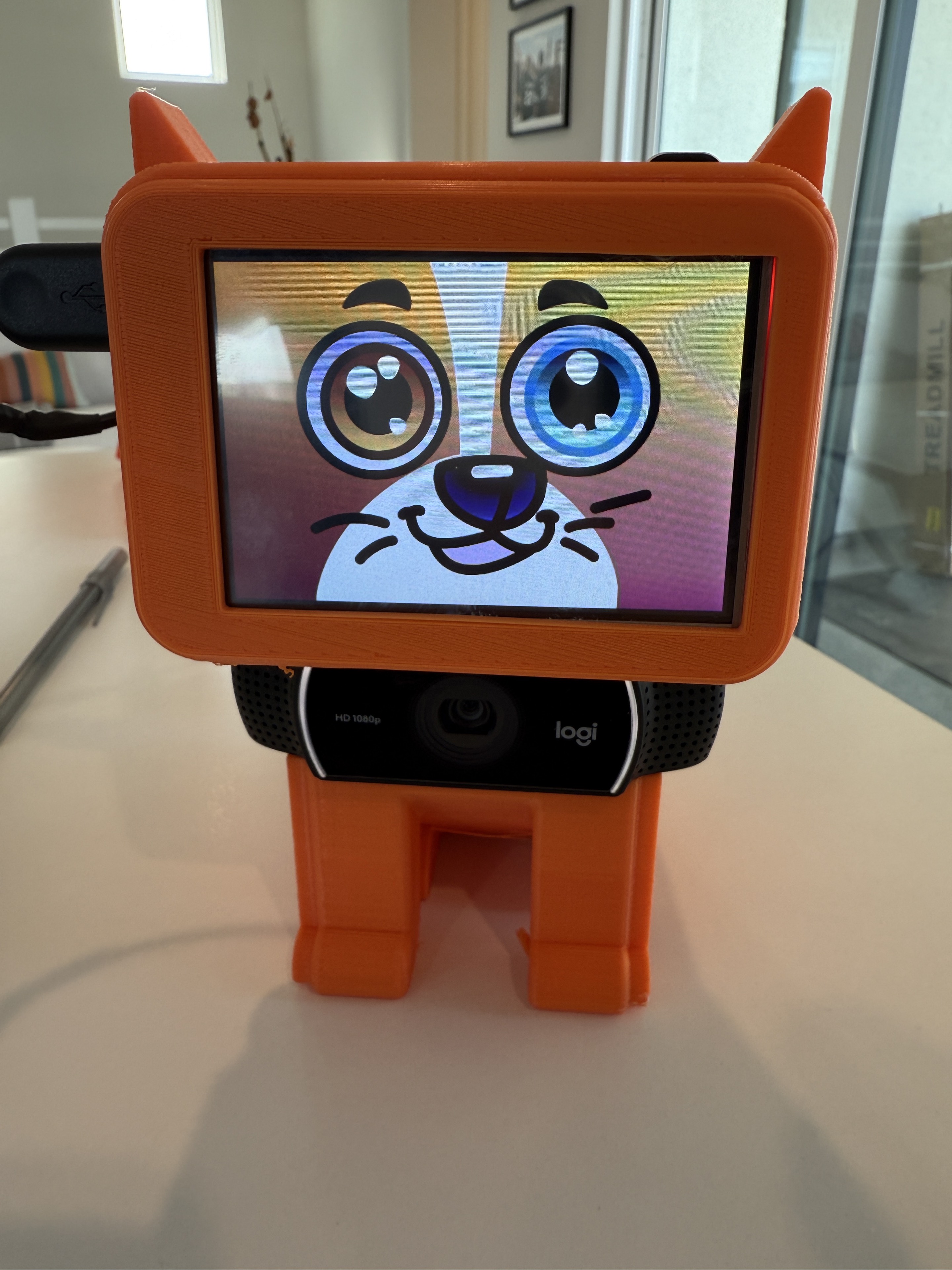 Close-up of the Freddy robot prototype